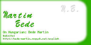 martin bede business card